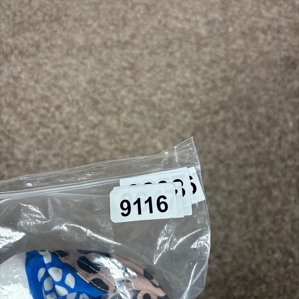 Duvin Design Co Split Flower Swim Shorts Mens 2XL Blue‎ Floral Leopard Print New